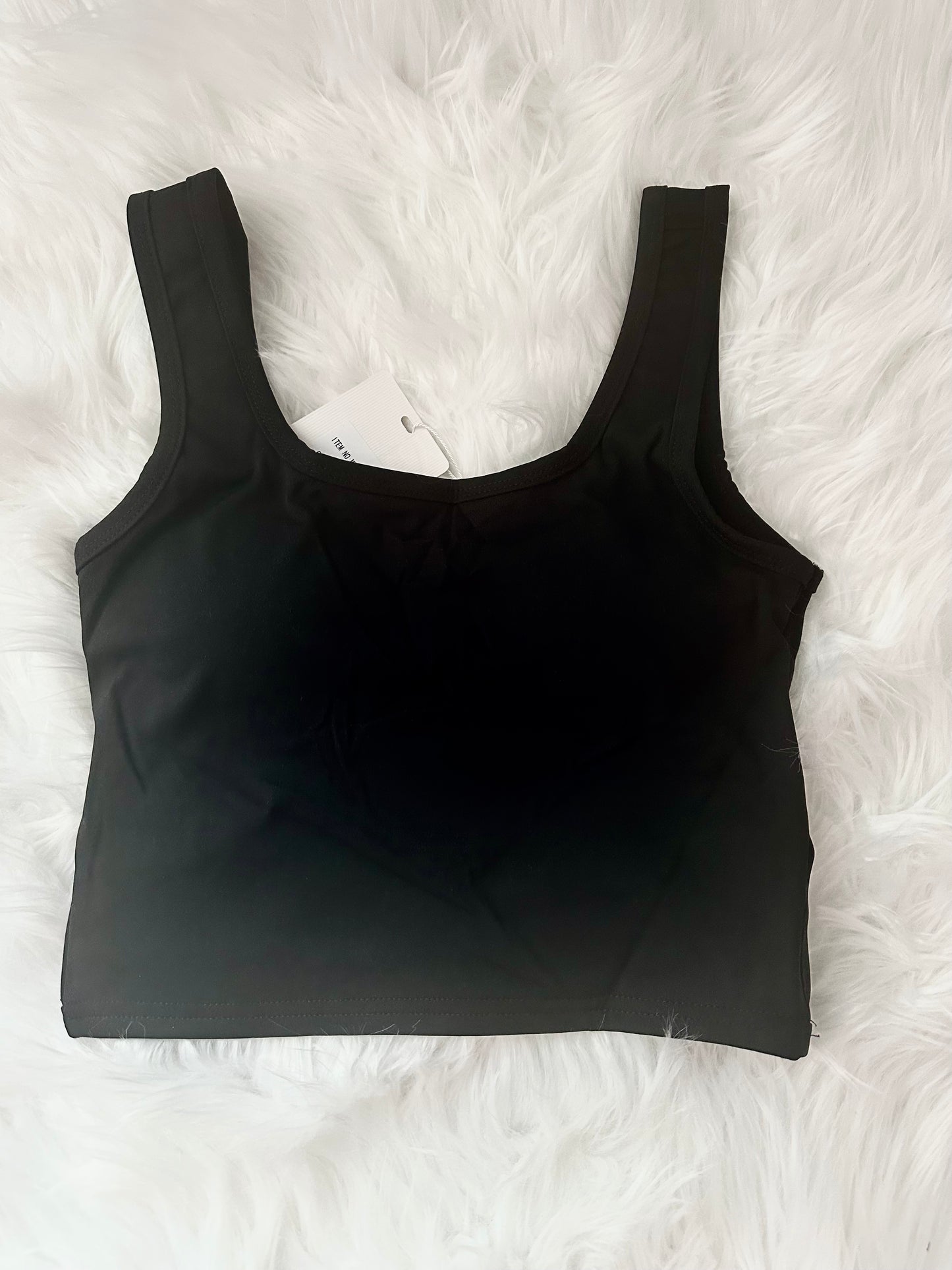 Black Basic Crop Top